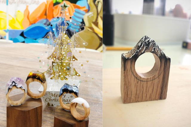 （IG@ lightwood_workshop.）#4. 手作木戒指如果覺得手工的銀製飾物還是不夠特別的話，那麼木製的飾物可能會是一個更好的選擇。近年，輕木工的手藝開始流行，木製的飾物既簡樸又特別，充